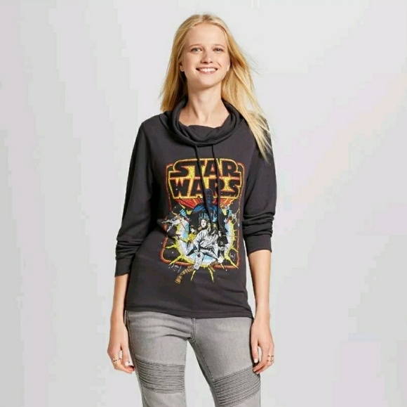 Fifth Sun Gray STAR WARS Long Sleeve Graphic Top - Picture 1 of 8